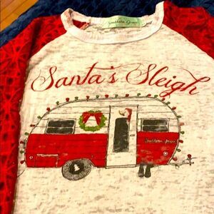 Girl’s Southern Grace 8-10 yrs Camper Xmas Shirt